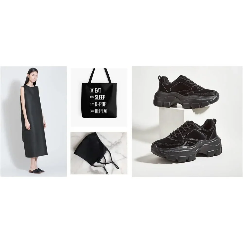Women Black Platform Fuchsia Hologram Casual Lace-Up Sneakers